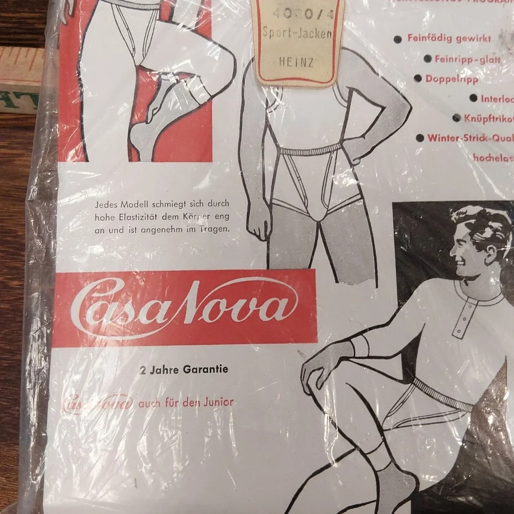NOS VTG 60s - 70s Casa Nova Tank Top Undershirt Lot of 2 -Size 4 -Small Germany